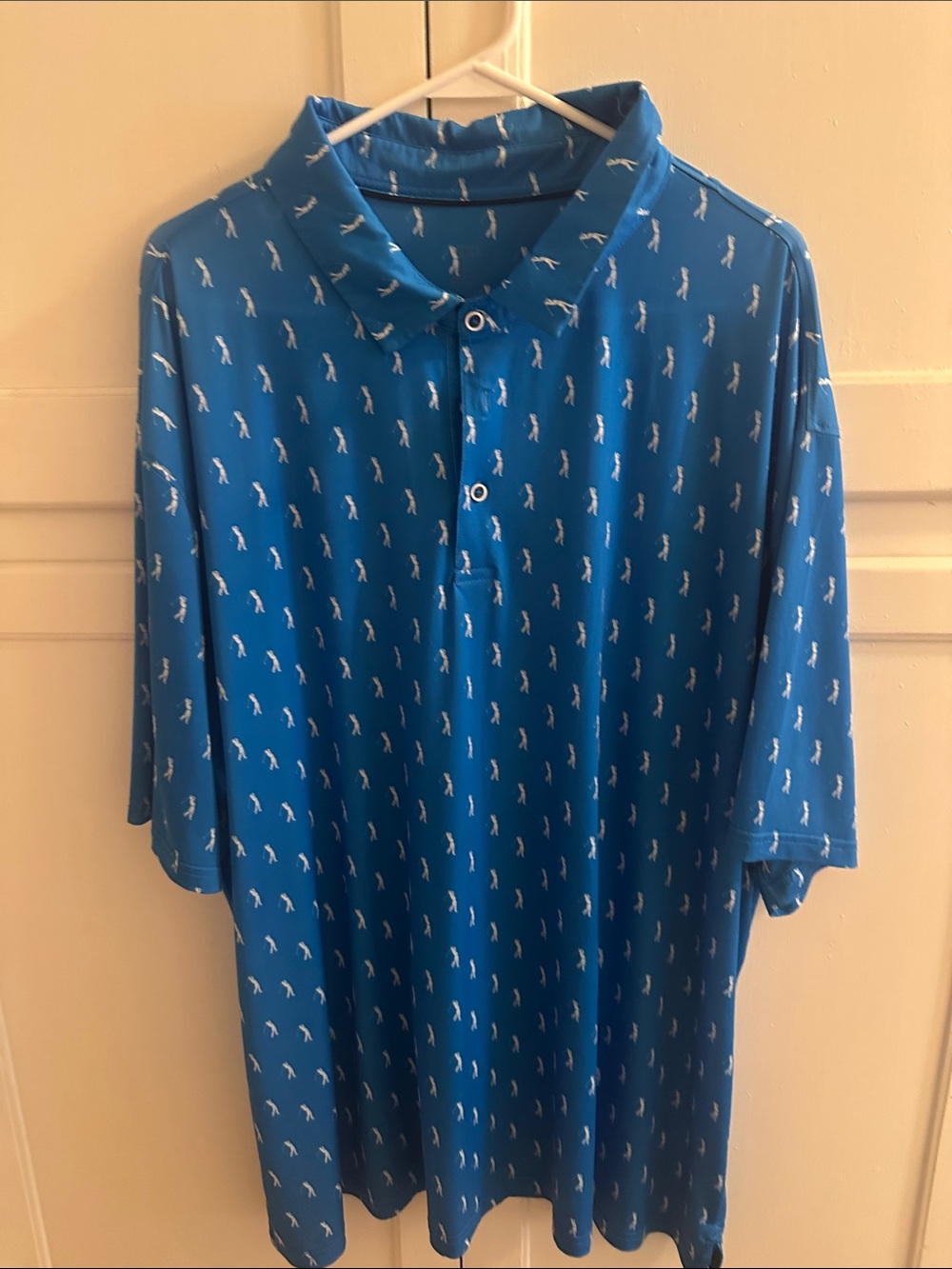 Golf Tshirt Blue Men’s Short Sleeve Polo Shirt - Blue